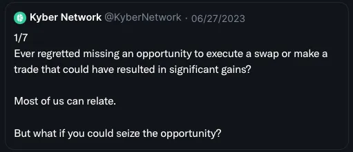 对话 Kyber Network 营销主管：老牌 DEX 如何重塑辉煌？  第11张