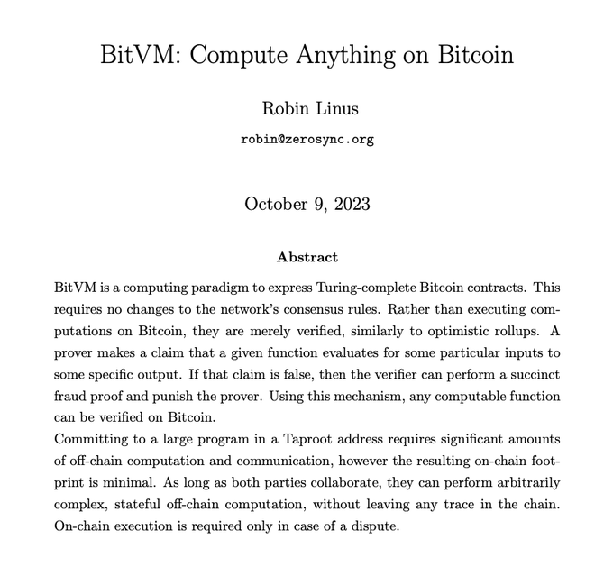 比特币生态太扩容方案巡礼（2）： BitVM——蚀刻的艺术  第1张