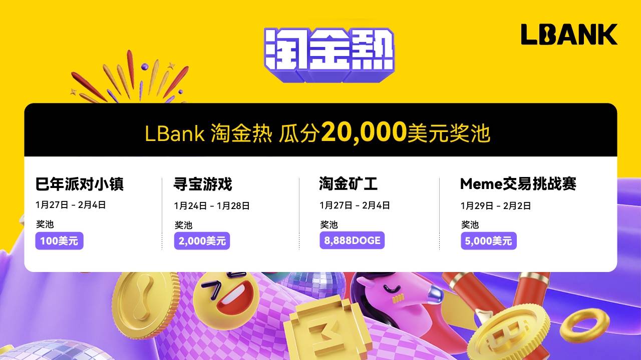 LBank 推出“淘金热”春节活动,220,000 美元奖池点燃加密狂欢 第2张
