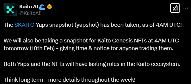 Kaito完成快照,四大预估模型告诉你能多钱空投 第1张