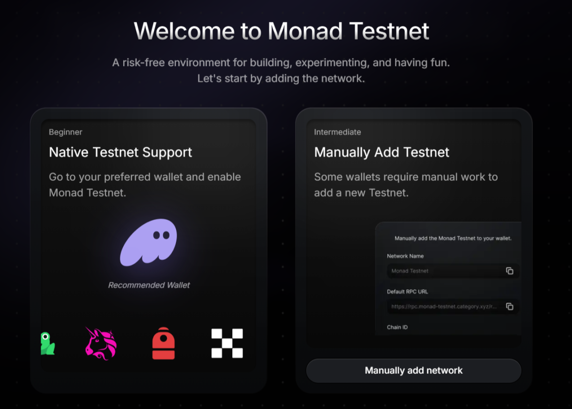 淘金手册:天王项目 Monad 上线测试网,速览交互指南 第1张