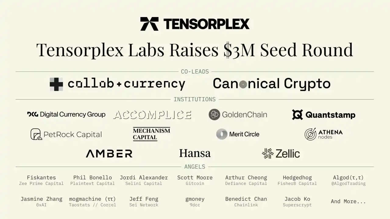 一天暴涨500%,读懂Yzi Labs(币安实验室)投资的Tensorplex Labs? 第1张
