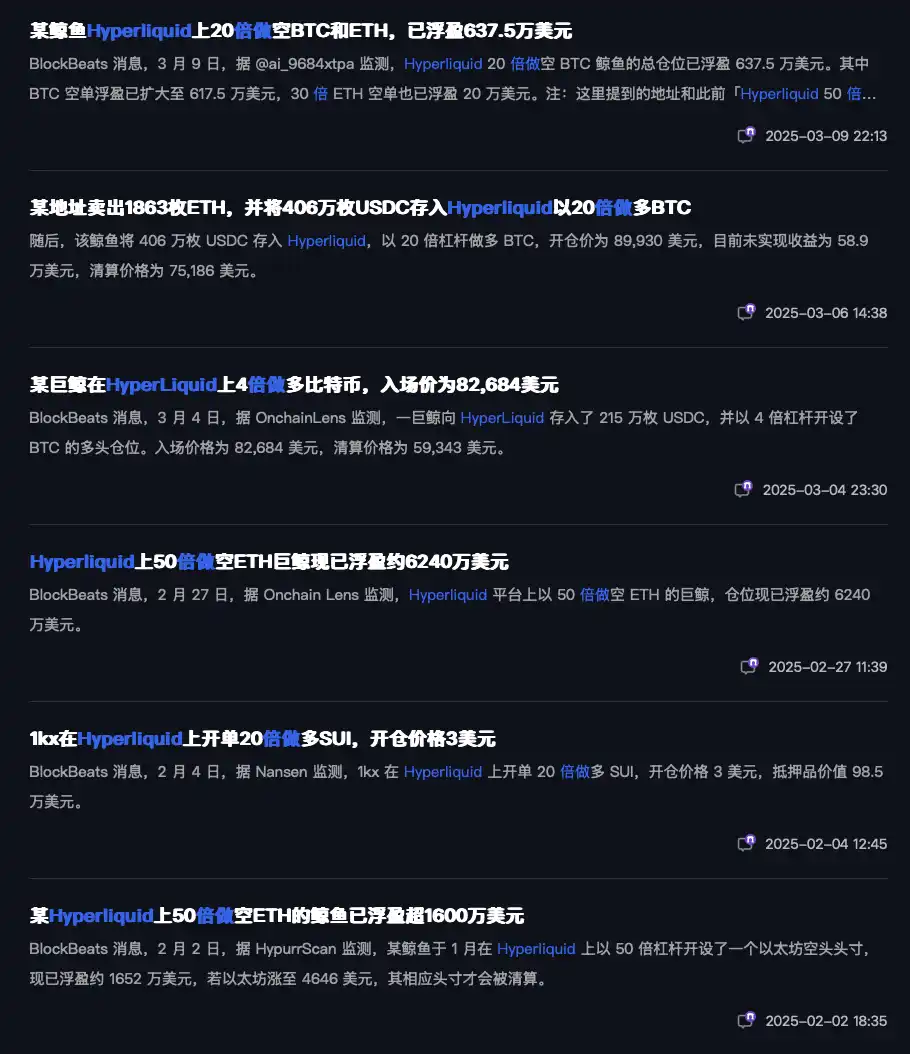 50倍杠杆做合约日赚数百万美元，为什么巨鲸们都选择在Hyperliquid开单？  第1张