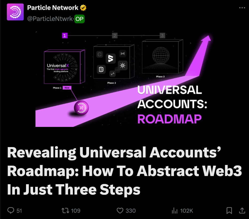Universal Accounts 发布三阶段路线图,助力 Web3 链抽象化 第1张