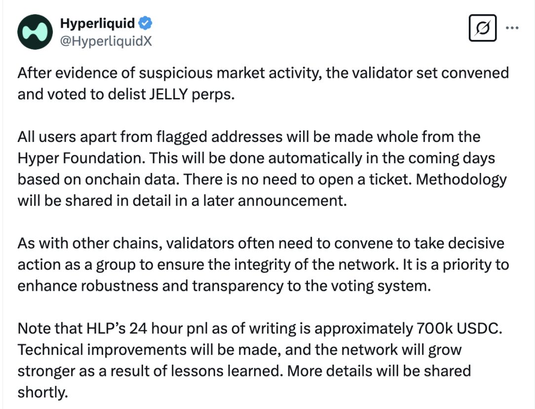 Hyperliquid 与 JELLYJELLY，从浮亏上千万到拔网线，究竟发生了什么？  第4张
