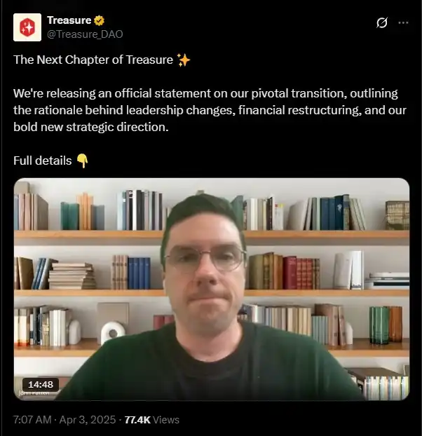 要做Web3任天堂的TreasureDAO,是如何走向失败的? 第2张