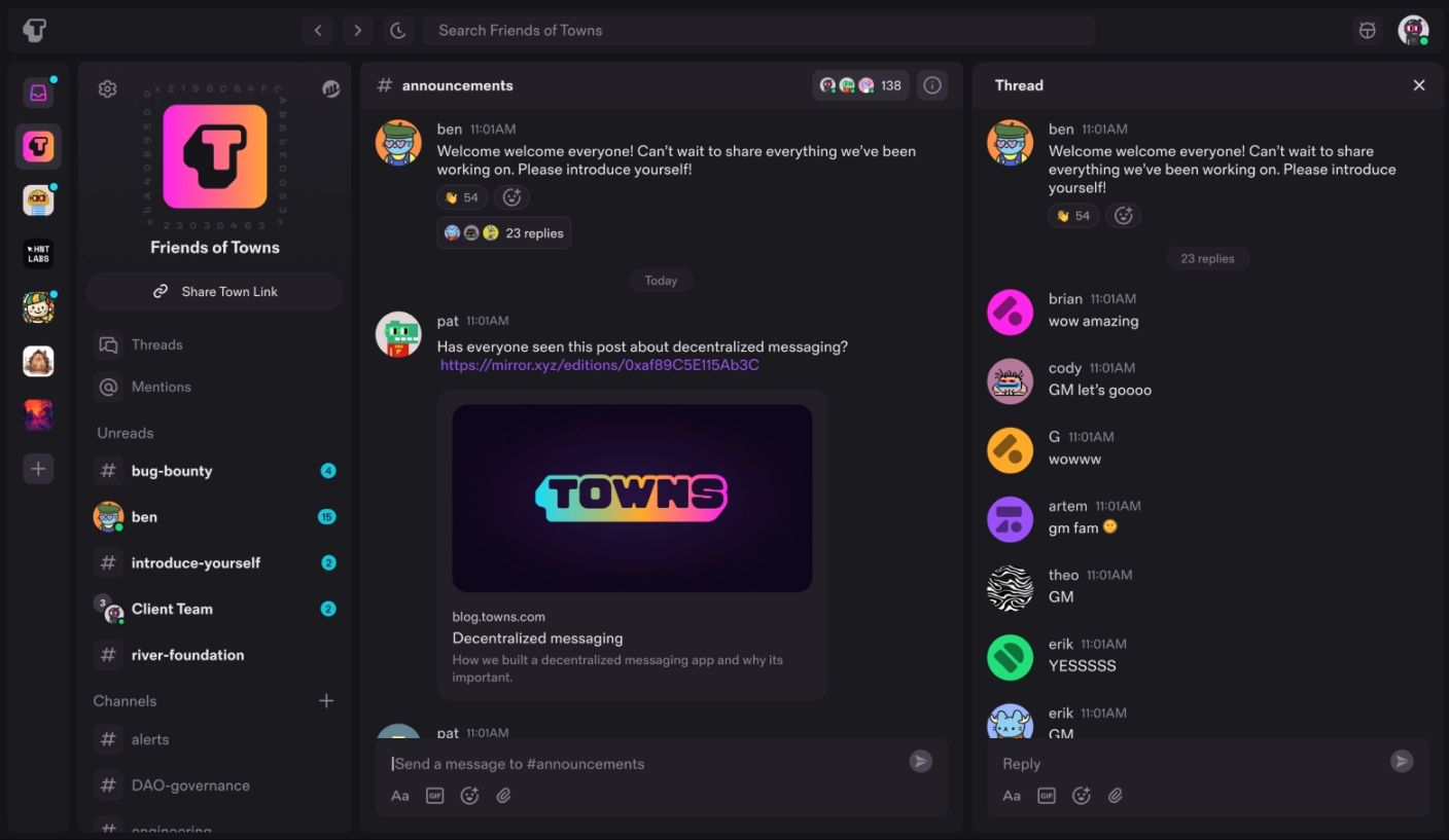 去中心化版 Discord？Towns 获 a16z 加码能否打破链上社交魔咒？  第1张