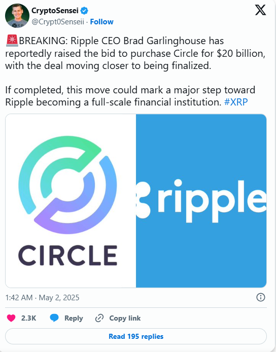 XRP蓄势待发!瑞波收购传闻能否成为突破2.25美元的催化剂? 第2张
