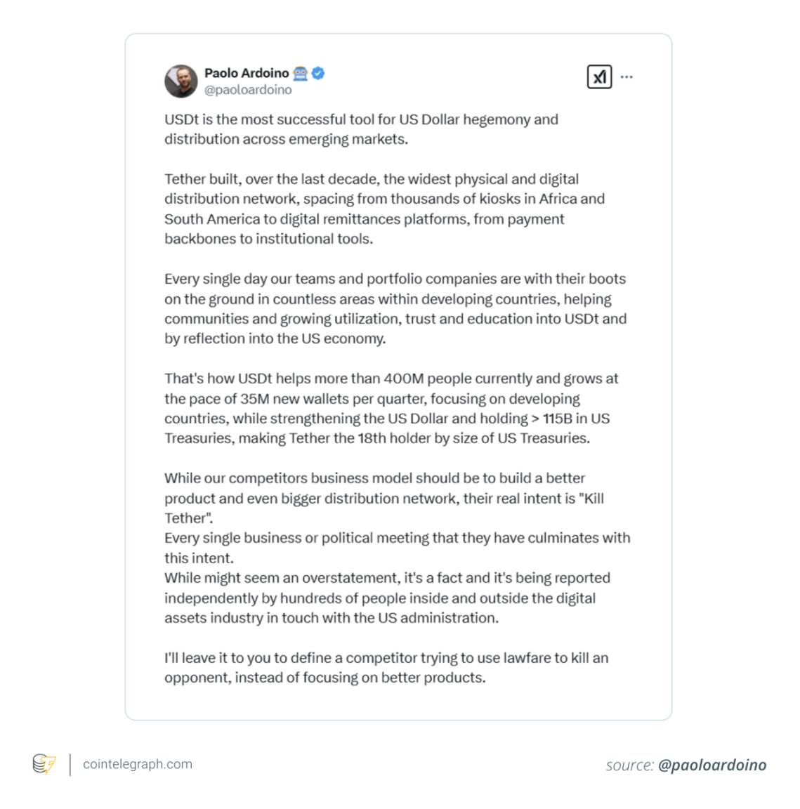 Tether 抵制欧盟监管的背后逻辑：MiCA 法规的硬伤在哪里？  第1张