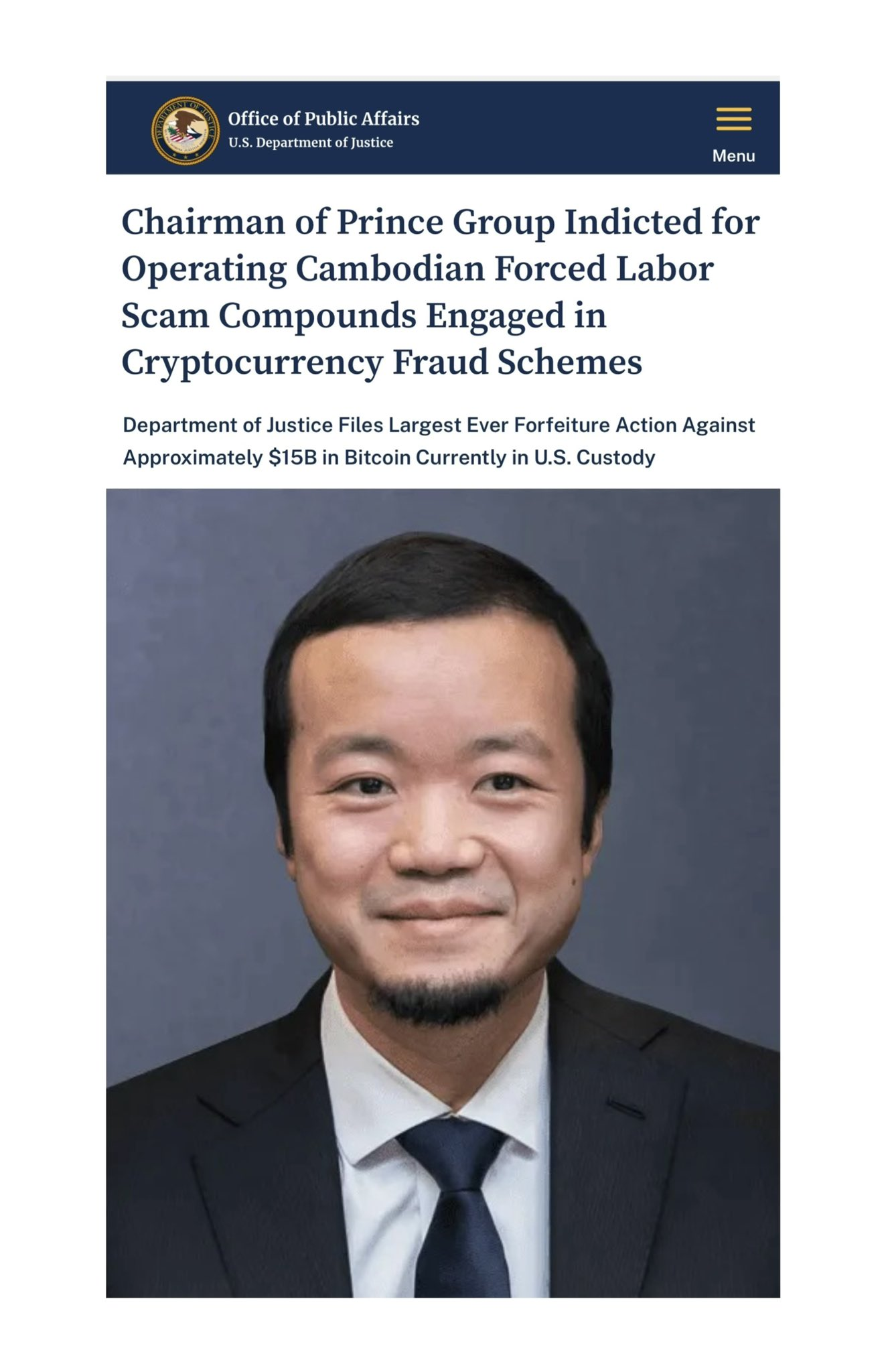 人跑了但钱留下了!美国精准收割柬埔寨太子集团,150亿比特币充入国库! 第2张